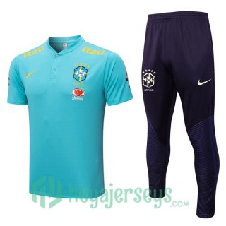 Brazil Polo Jersey + Pants Blue 2022/2023