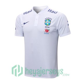 Brazil Polo Jersey White 2022/2023