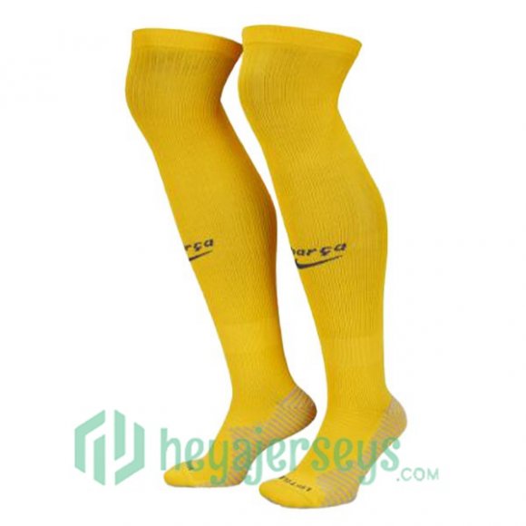 FC Barcelona Soccer Socks Fourth Yellow 2022/2023