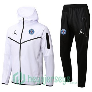 JORDAN Paris Saint Germain Training Tracksuit Hoodie White 2022/2023