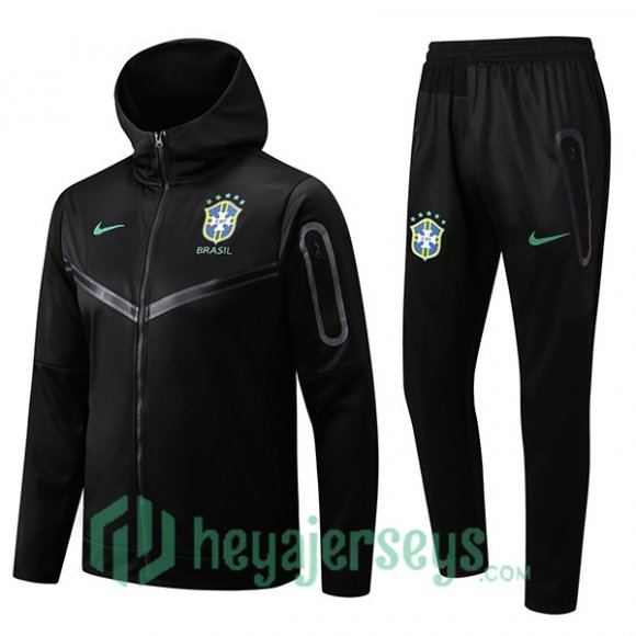 Brazil Training Tracksuit Hoodie Black 2022/2023