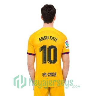 FC Barcelona (ANSU FATI 10) Soccer Jersey Fourth Yellow 2022/2023