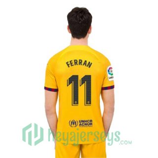 FC Barcelona (FERRAN 11) Soccer Jersey Fourth Yellow 2022/2023