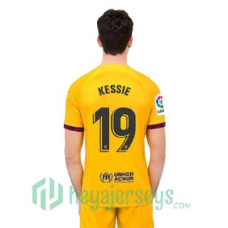 FC Barcelona (KESSIE 19) Soccer Jersey Fourth Yellow 2022/2023