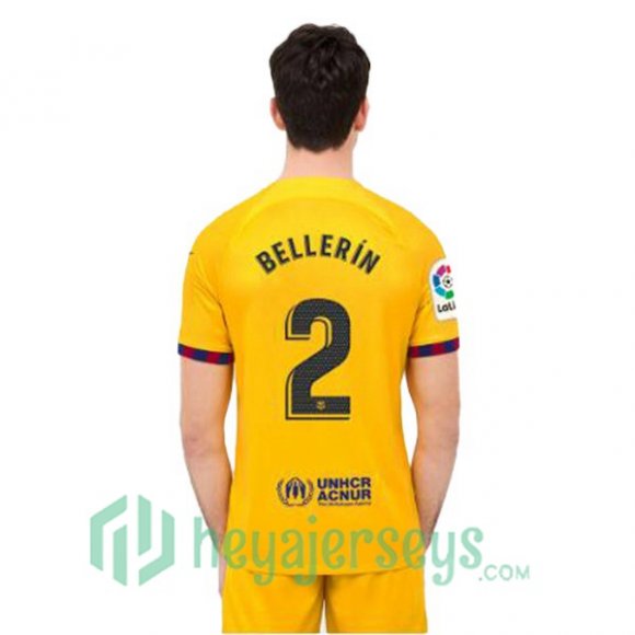 FC Barcelona (BELLERÍN 2) Soccer Jersey Fourth Yellow 2022/2023