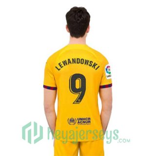 FC Barcelona (LEWANDOWSKI 9) Soccer Jersey Fourth Yellow 2022/2023