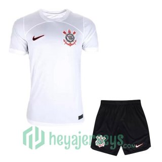 Corinthians Kids Soccer Jersey Home White 2023/2024