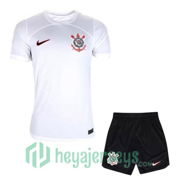 Corinthians Kids Soccer Jersey Home White 2023/2024