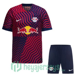 RB Leipzig Kids Soccer Jersey Away Red 2023/2024