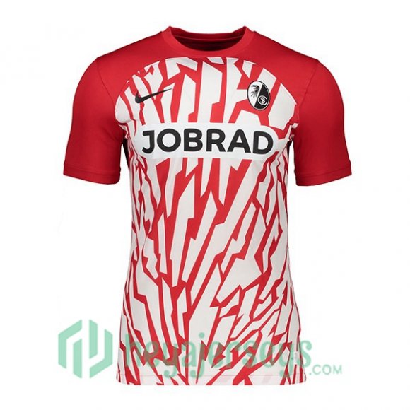 SC Fribourg Soccer Jersey Home Red 2023/2024