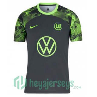 Vfl Wolfsburg Soccer Jersey Away Black 2023/2024
