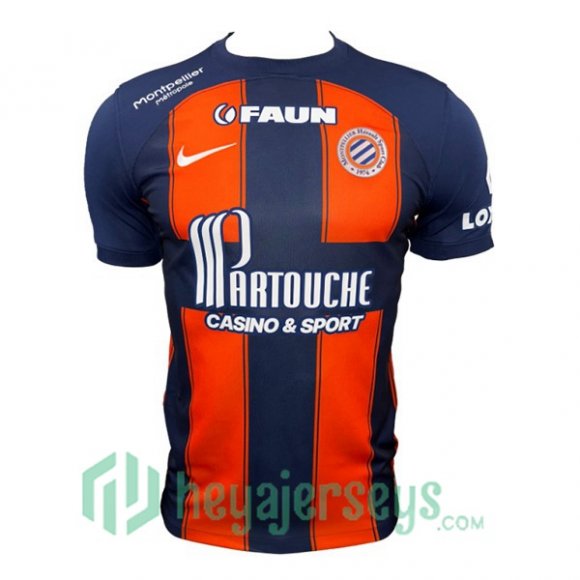 Montpellier HSC Soccer Jersey Home Blue Orange 2023/2024