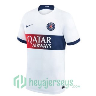 Paris PSG Soccer Jersey Away White 2023/2024