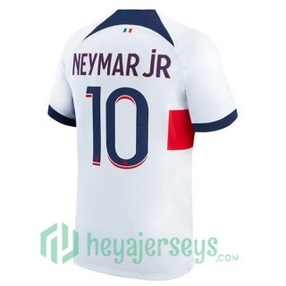 Paris PSG (Neymar Jr 10) Soccer Jersey Away White 2023/2024