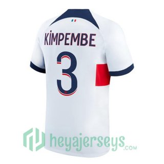 Paris PSG (Kimpembe 3) Soccer Jersey Away White 2023/2024