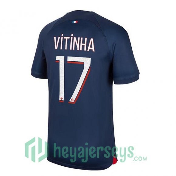 Paris PSG (Vitinha 17) Soccer Jersey Home Royal Bluee 2023/2024