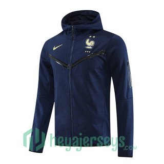 France Training Jacket Hoodie Royal Bluee 2023/2024