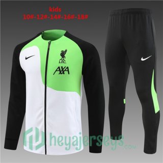 FC Liverpool Kids Training Jacket Suit White Green 2023/2024