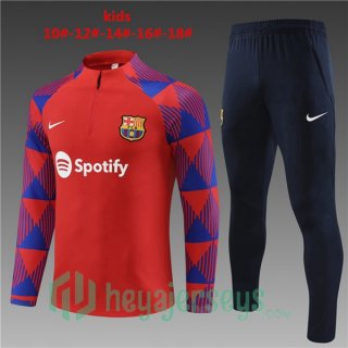 FC Barcelona Kids Training Tracksuit Suit Red 2023/2024