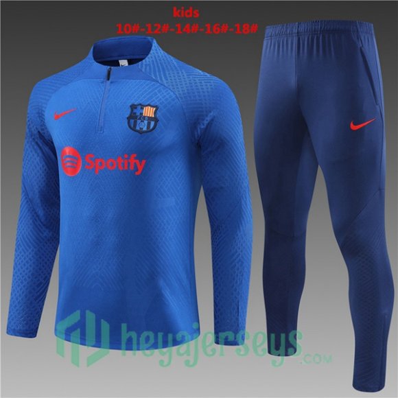 FC Barcelona Kids Training Tracksuit Suit Blue 2023/2024