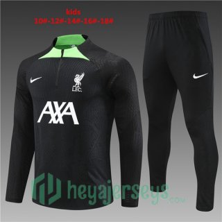 FC Liverpool Kids Training Tracksuit Suit Black 2023/2024