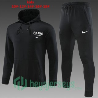 Paris PSG Kids Training Tracksuit Hoodie Black 2023/2024