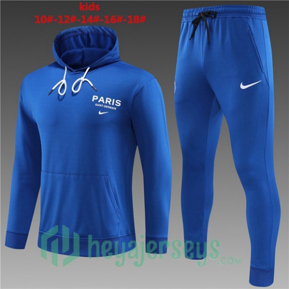 Paris PSG Kids Training Tracksuit Hoodie Blue 2023/2024