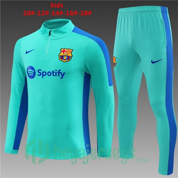 FC Barcelona Kids Training Tracksuit Suit Cyan 2023/2024