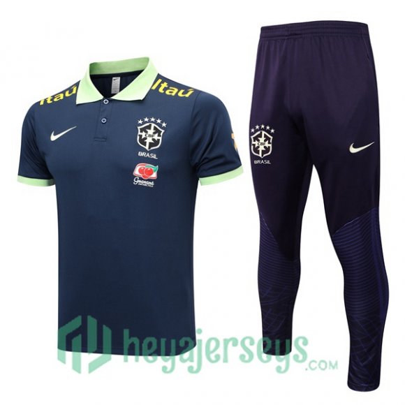 Brazil Soccer Polo + Pants Royal Blue 2023/2024