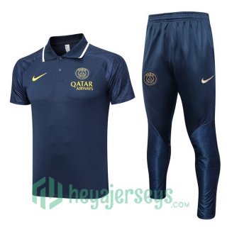 Paris PSG Soccer Polo + Pants Royal Blue 2023/2024