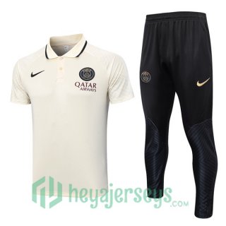 Paris PSG Soccer Polo + Pants Brown 2023/2024