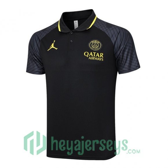 Paris PSG Soccer Polo Black 2023/2024