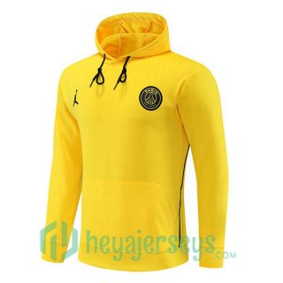 JORDAN Paris PSG Training Sweatshirt Hoodie Yellow 2023/2024