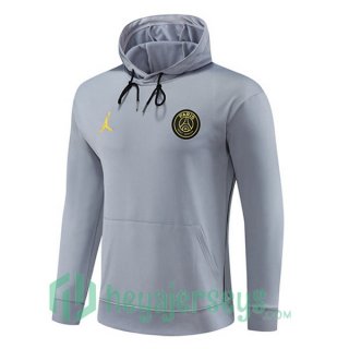 JORDAN Paris PSG Training Sweatshirt Hoodie Grey 2023/2024
