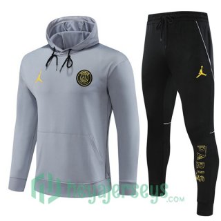 JORDAN Paris PSG Training Tracksuit Hoodie Grey 2023/2024