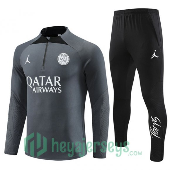 JORDAN Paris PSG Training Tracksuit Suit Grey 2023/2024