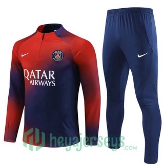 Paris PSG Training Tracksuit Suit Red Blue 2023/2024