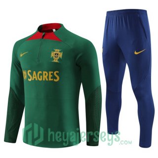 Portugal Training Tracksuit Suit Green 2023/2024
