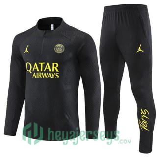 Paris Saint Germain Training Tracksuit Suit Black 2023/2024