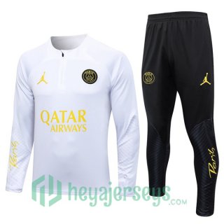 Paris PSG Training Tracksuit Suit White 2023/2024