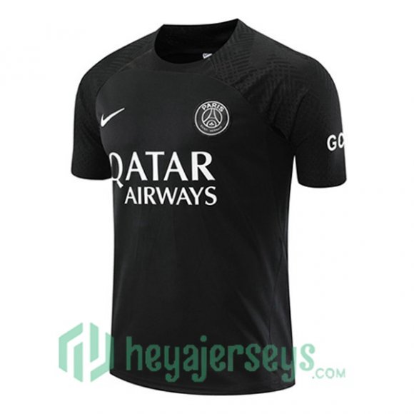 Paris Saint Germain Training T Shirt Black 2023/2024