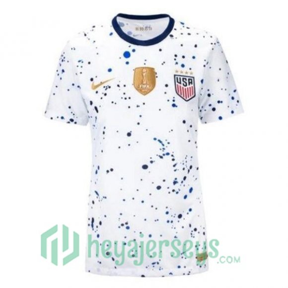 USA Womens Soccer Jersey Home White 2023/2024