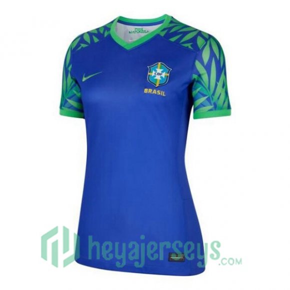 Brazil Womens Soccer Jersey Away Blue 2023/2024