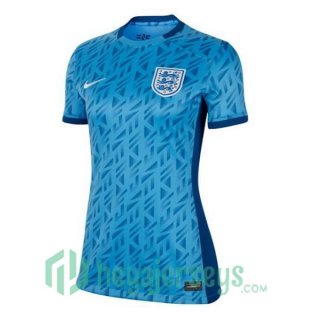 England Womens Soccer Jersey Away Blue 2023/2024