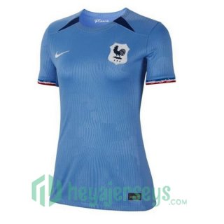 France Womens Soccer Jersey Home Blue 2023/2024
