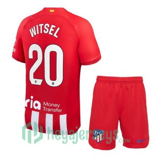 Atletico Madrid (Witsel 20) Kids Soccer Jersey Home Red 2023/2024