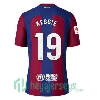 FC Barcelona (KESSIE 19) Soccer Jersey Home Blue Red 2023/2024