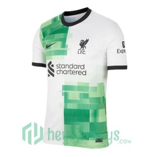 FC Liverpool Soccer Jersey Away White Green 2023/2024
