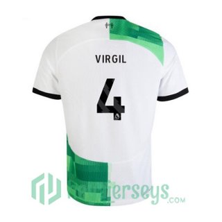 FC Liverpool (VIRGIL 4) Soccer Jersey Away White Green 2023/2024