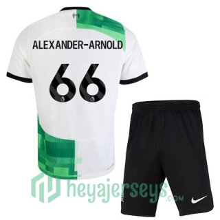 FC Liverpool (ALEXANDER-ARNOLD 66) Kids Soccer Jersey Away White Green 2023/2024